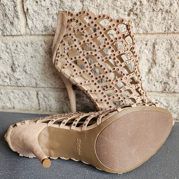 ZiGisoho Women's Duran Heeled Sandals, Sparkly Stilettos/Heels, NWOT, Sz 8 - Picture 6 of 7